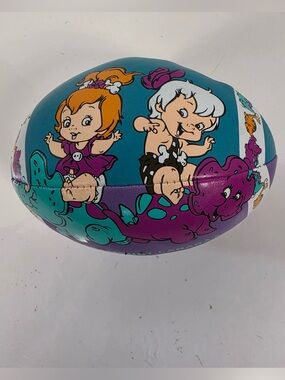 Vintage Paramount Canadas Wonderland Flintstones Souvenir Soft Mini Football